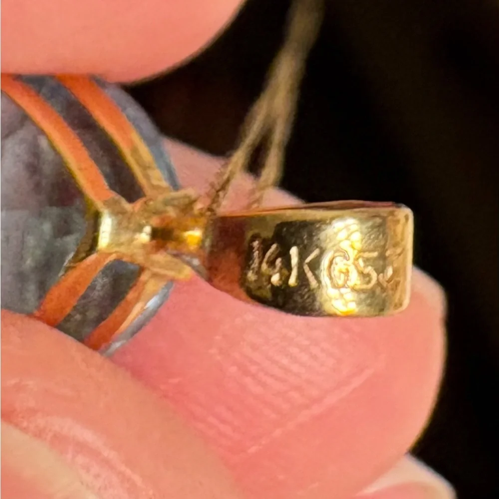 14K Blue Topaz Necklace - Picture 7 of 8